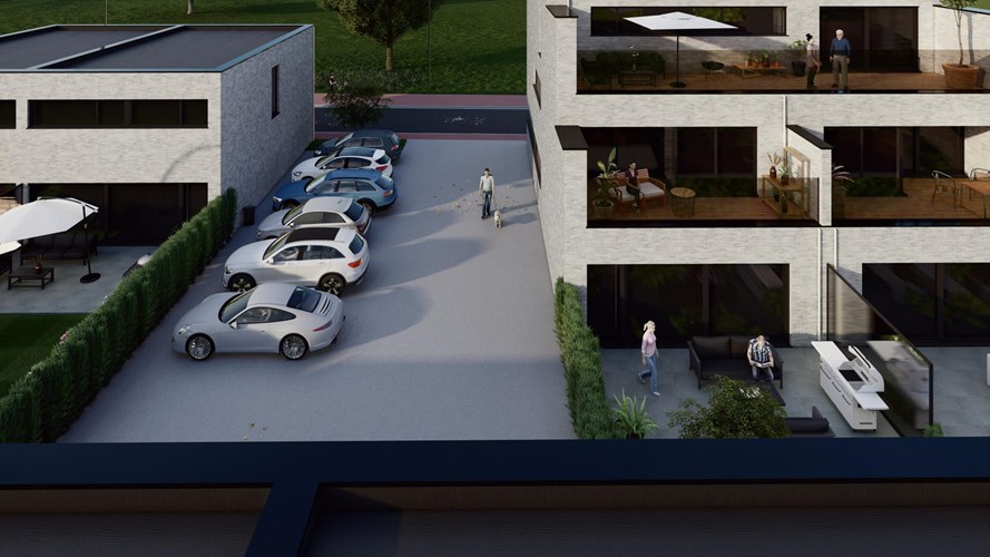 Gelijkvloers nieuwbouwappartement met 2 slaapkamers en priv&#233;tuin 