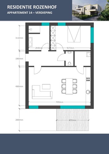 Nieuwbouwappartement met 1 slaapkamer, priv&#233;terras en parking 