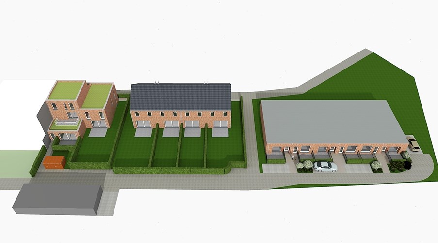 Nieuwbouwproject Peerkenswegel, 2 app ( VERKOCHT ) en 5 woningen ( LAATSTE 3 TE KOOP ) 